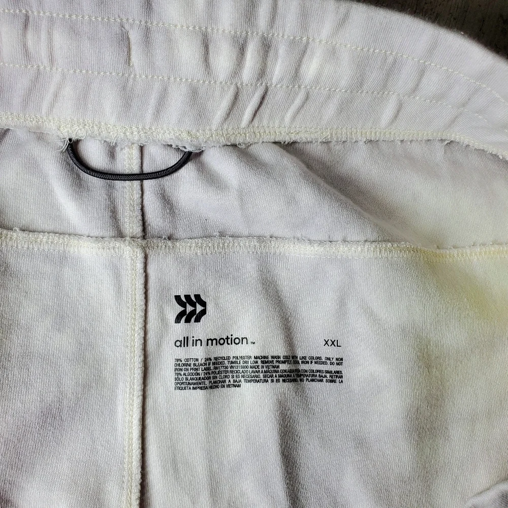 NWT All in Motion Men's French Terry Premium Joggers Size XXL Gray Tie-Dye